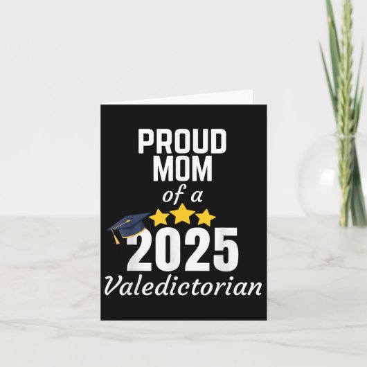 2025 Valedictorian Mom 2025大学卒業グラ カード (正面)