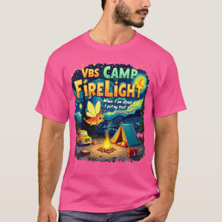 2025 Vbsキャンプファイアライトキャンプバケーションバイブルスクール Tシャツ