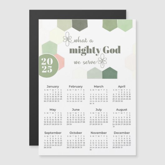 2025 What a Mighty God Geometric Magnetic Calendar (正面/裏面)