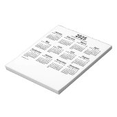 2025 White Calendar by Janz 5.5x6メモ帳 ノートパッド (回転)