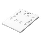 2025 White Calendar by Janz Notepad ノートパッド (回転)