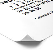 2025 White Calendar by Janz Print ポスター (角)