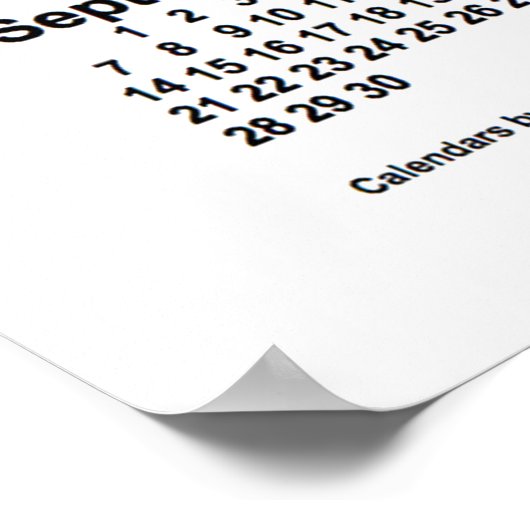 2025 White Calendar by Janz Print ポスター (角)