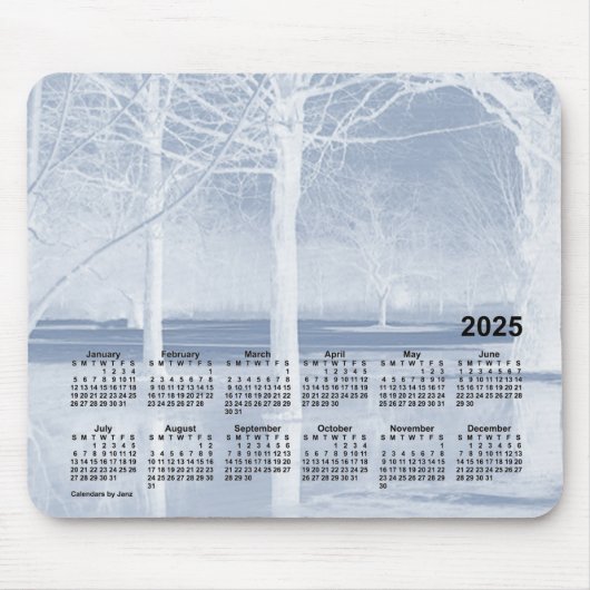2025 Winter Landscape Calendar by Janz Mouse pad マウスパッド (正面)