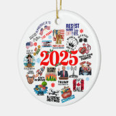 2025 Year in Review Christmas Ornament セラミックオーナメント (左)