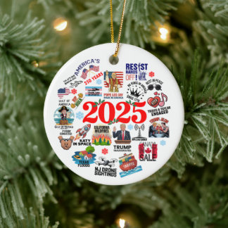 2025 Year in Review Christmas Ornament セラミックオーナメント