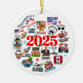 2025 Year in Review Christmas Ornament セラミックオーナメント (正面)