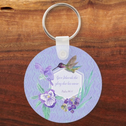 2025 year text Give Jehovah glory キーホルダー (正面)