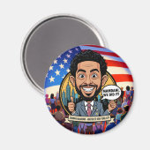 2025 Zohran Mamdani New York City We Did It! マグネット (正面/裏面)