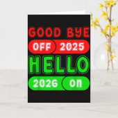 2026あけましておめでとう 2025さようなら 2026こんにちは Matchi カード (黄色い花)