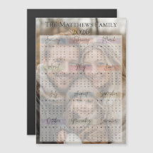 2026お洒落モダンHoliday Photo Calendar