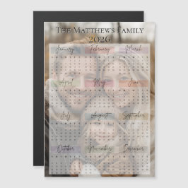 2026お洒落モダンHoliday Photo Calendar