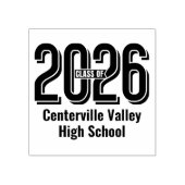 2026のはっきりした影付き数値クラス ラバースタンプ (インプリント)