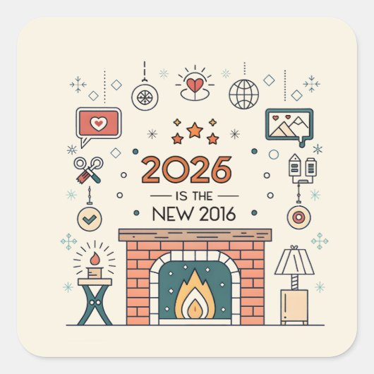 2026は新しい2016 Cozy Culture ベクター スクエアシール (正面)