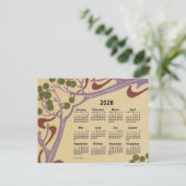 2026アールヌーボーミニカレンダーby Janz シーズンポストカード (スタンド正面)