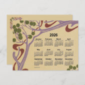 2026アールヌーボーミニカレンダーby Janz シーズンポストカード (正面/裏面)