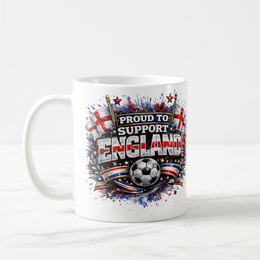 2026イングランドサッカーファン応援グッズ コーヒーマグカップ (左)