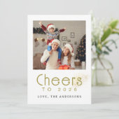 2026エレガント年モダン初めのご家族の写真 シーズンカード (スタンド正面)