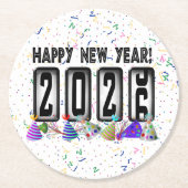 2026オドメータ年始パーティー ラウンドペーパーコースター (正面)