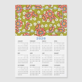 2026カスタムフォトレトロフローラカレンダー