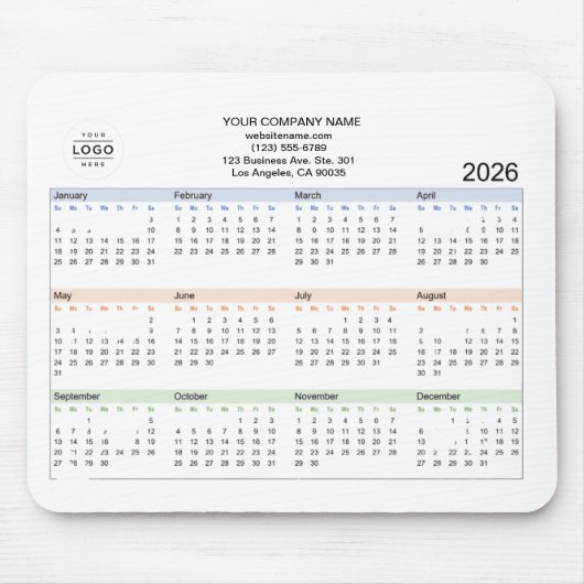 2026カスタム会社ロゴ マウスパッド (正面)