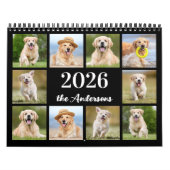 2026カスタム年フォトファミリーペットドッグ自分で作成 カレンダー (カバー)
