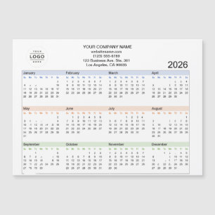 2026カスタム年ロゴ磁気カレンダーカード