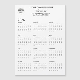 2026カスタム年ロゴ磁気カレンダーカード