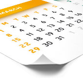 2026カレンカラフルダー – レインボーカラー3列 ポスター (コーナー)