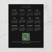 2026カレンダビジネスQRプロモーションホリデーカード (裏面)