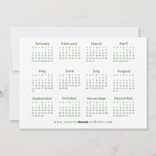 2026カレンダーあなたのロゴビジネス新年の休日 シーズンカード (裏面)