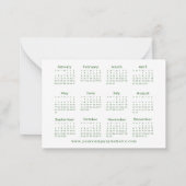 2026カレンダーあなたのロゴビジネス新年の休日 ノートカード (裏面)