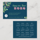 2026カレンダーあなたのロゴビジネス新年の休日 ノートカード (正面/裏面)