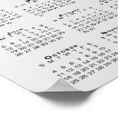 2026カレンダーのビジネスロゴと文字ライトグレー ポスター (角)