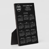 2026カレンダーのビジネスロゴ文字ブラックデスクトップ フォトプラーク (側面)