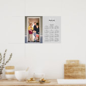 2026カレンダーカスタムフォトモノグラム名オングレー ポスター (キッチン)