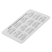 2026カレンダーカスタム文字灰色 マグネット (左側)