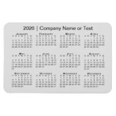 2026カレンダーカスタム文字灰色 マグネット (横)