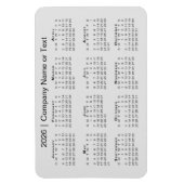 2026カレンダーカスタム文字灰色 マグネット (縦)