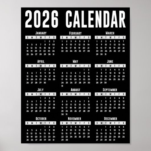 2026カレンダーシャツ 26カレンダー 2026 ポスター (正面)