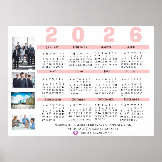2026カレンダーフォト クリスマス ニューヨーク 企業 ポスター (正面)