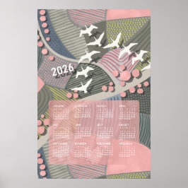 2026カレンダーポスター　風景　ガチョウ ポスター