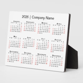 2026カレンダー会社名デスクトップ フォトプラーク