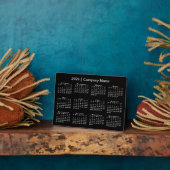 2026カレンダー会社名ブラックデスクトップ フォトプラーク (側面)