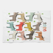 2026カレンダー地球トーンのロバ キッチンタオル (横)