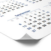 2026カレンダー月ごとのホームスクールオフィスウォール ポスター (角)