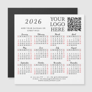 2026カレンダー磁石事業QRコード会社ロゴ