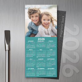 2026カレンダー1フォトコラージュ – アクア編集可能