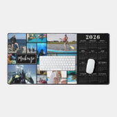 2026カレンダー14写真の名前カスタム色 デスクマット (キーボード&マウス)