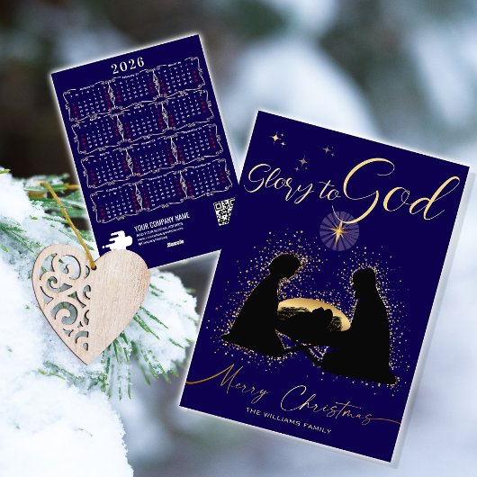 2026カレンダー　キリストの降誕　栄えは神に　脚本 シーズンカード